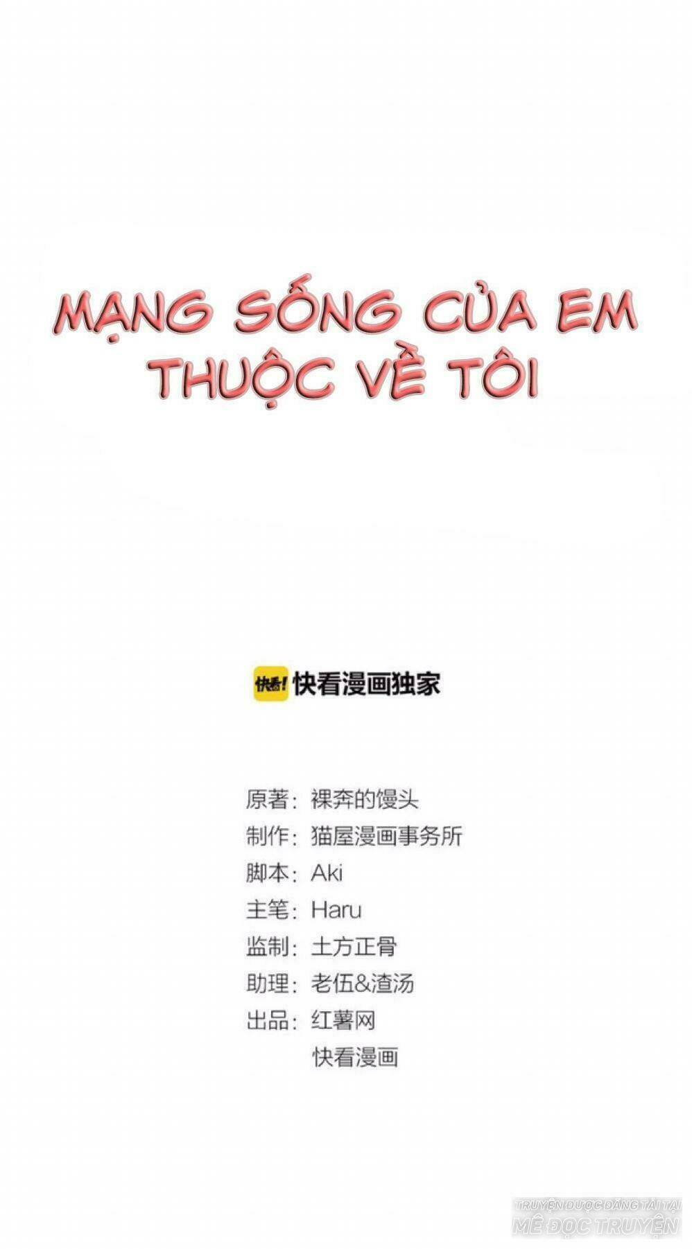 Mạng Sống Của Em Thuộc Về Tôi Chapter 8 - Trang 2