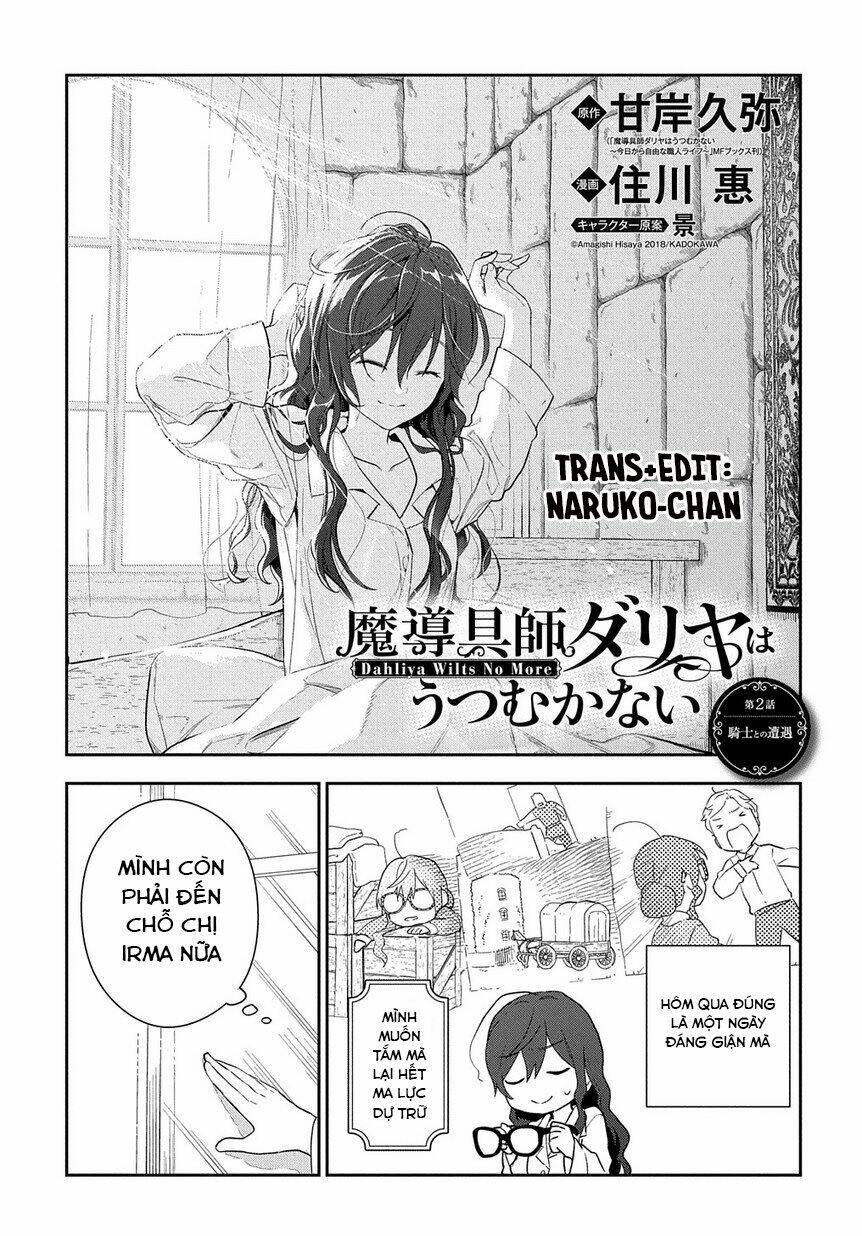 Madougushi Dahliya Wa Utsumukanai ~Kyou Kara Jiyuu Na Shokunin Life~ Vol 1 Chapter 4 - Trang 2