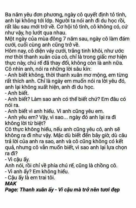 Những Mẩu Truyện “Ngôn Tình” [Ngược] Chapter 6 - Trang 2