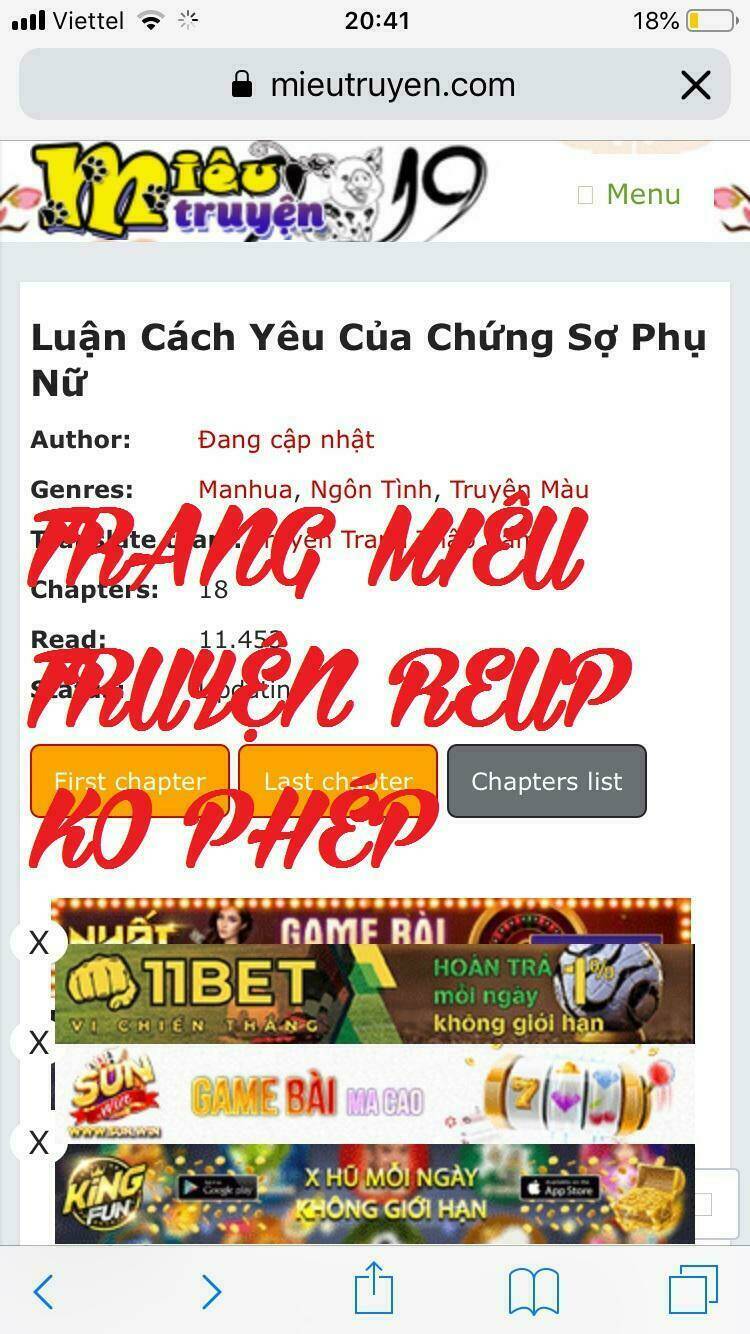 Luận Cách Yêu Của Chứng Sợ Phụ Nữ Chapter 34 - Trang 2