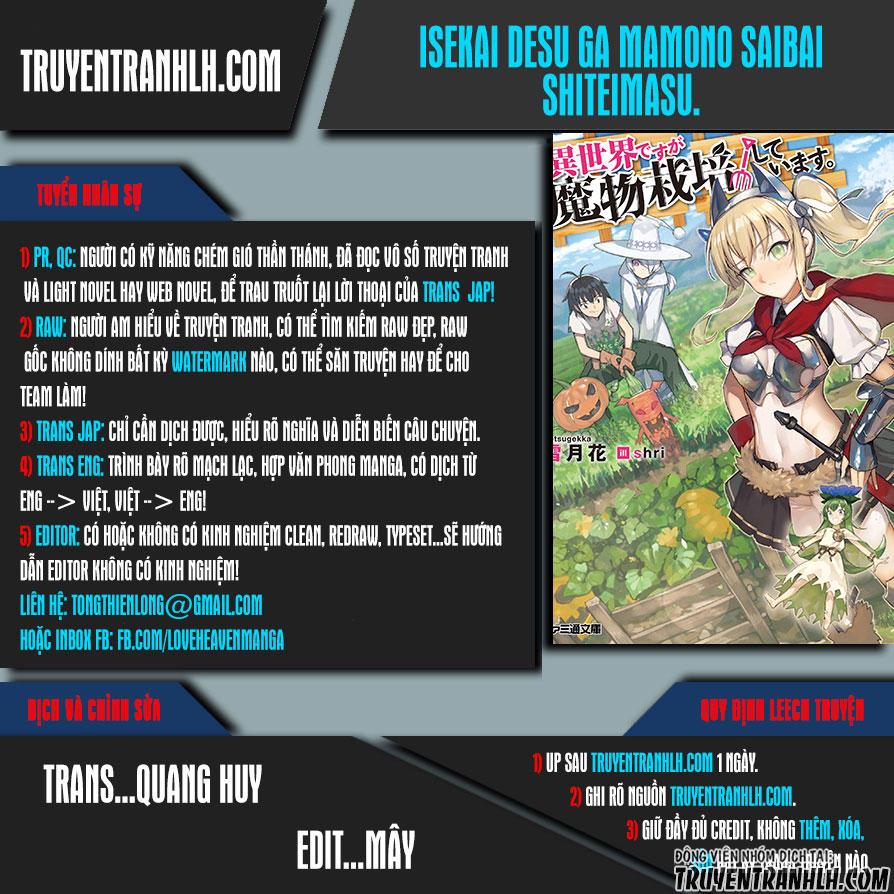 Isekai Desu Ga Mamono Saibai Shiteimasu Chapter 5 - Trang 2