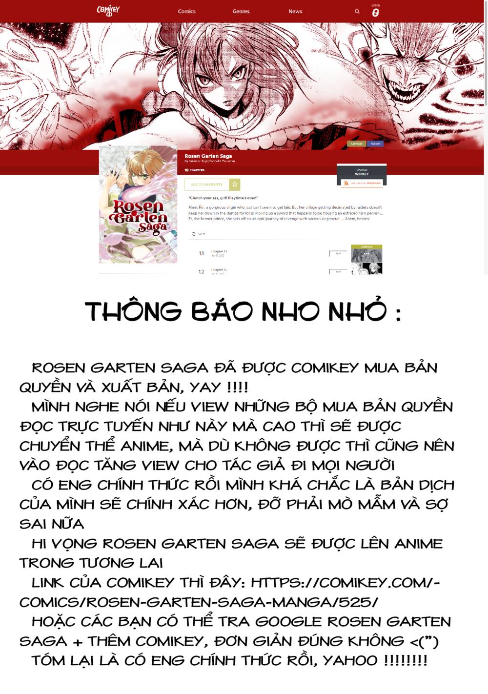 Rosen Garten Saga Chapter 42 - Trang 2