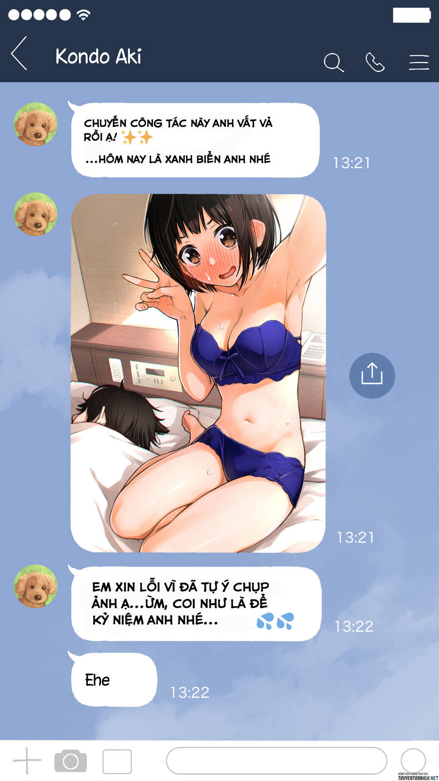 Nhỏ Kouhai Cứ Báo Cáo Màu Sắc Cho Tôi Mỗi Sáng Chapter 18 - Trang 2