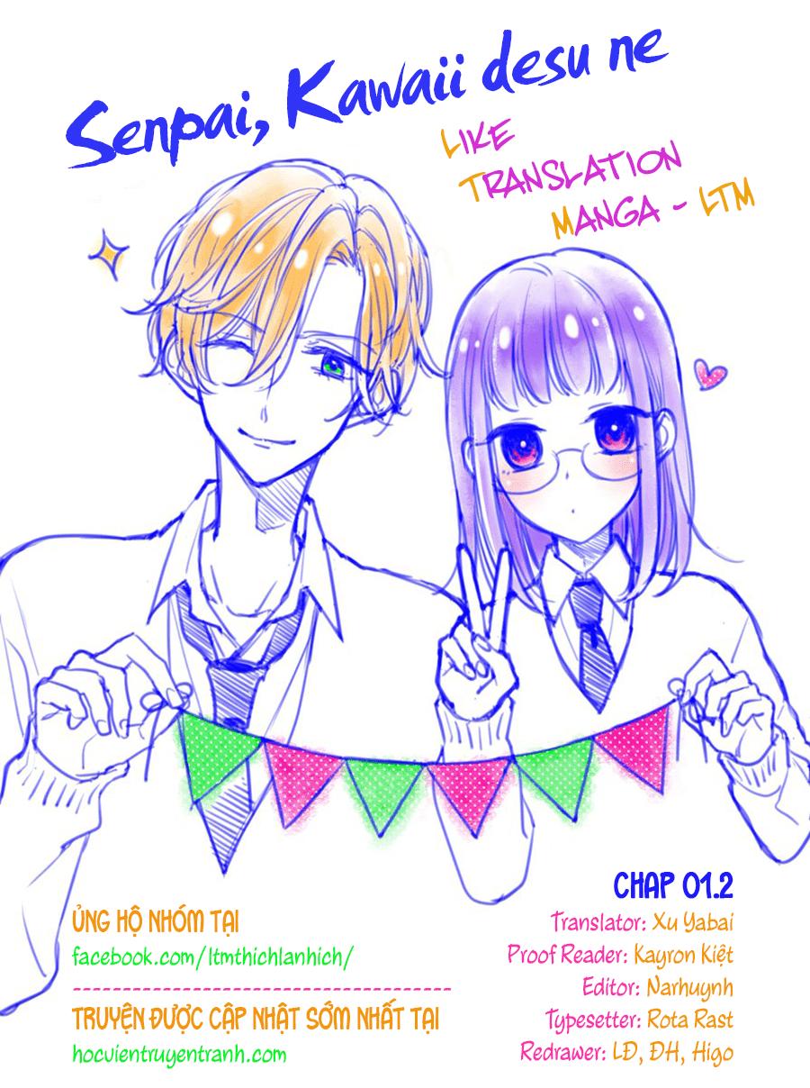 Senpai, Kawaii Desu Ne Chapter 1.2 - Trang 2