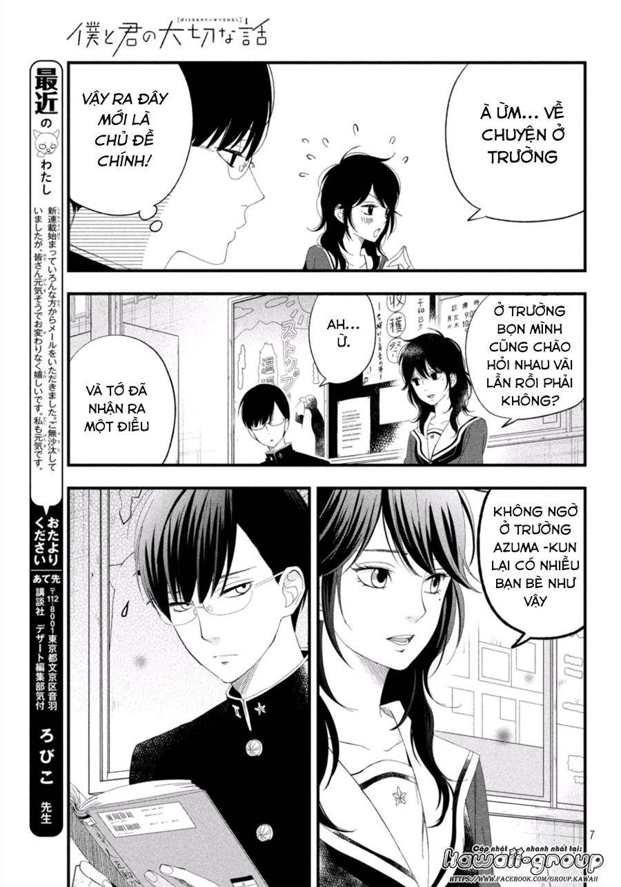 Boku To Kimi No Taisetsu Na Hanashi Chapter 3 - Trang 2