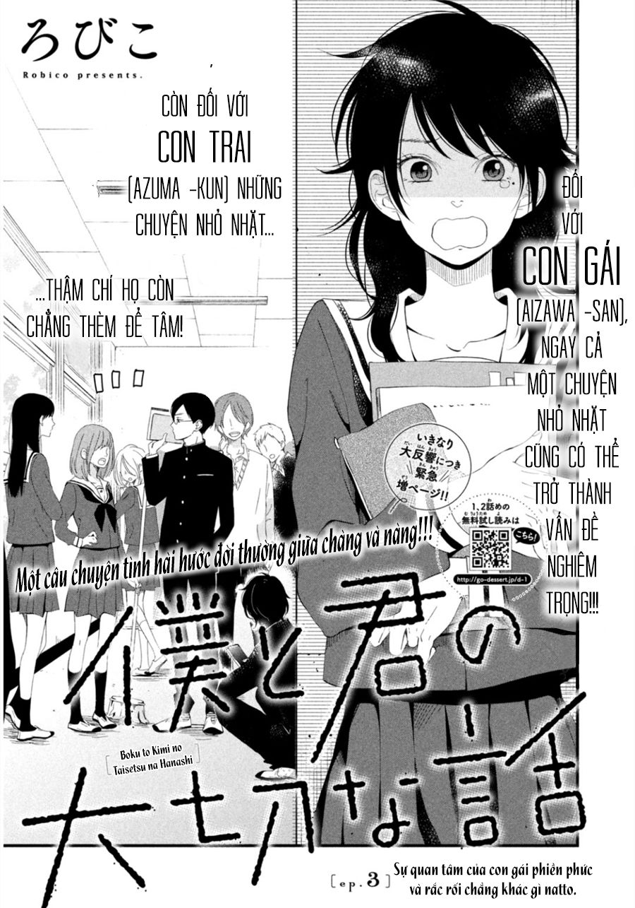 Boku To Kimi No Taisetsu Na Hanashi Chapter 3 - Trang 2