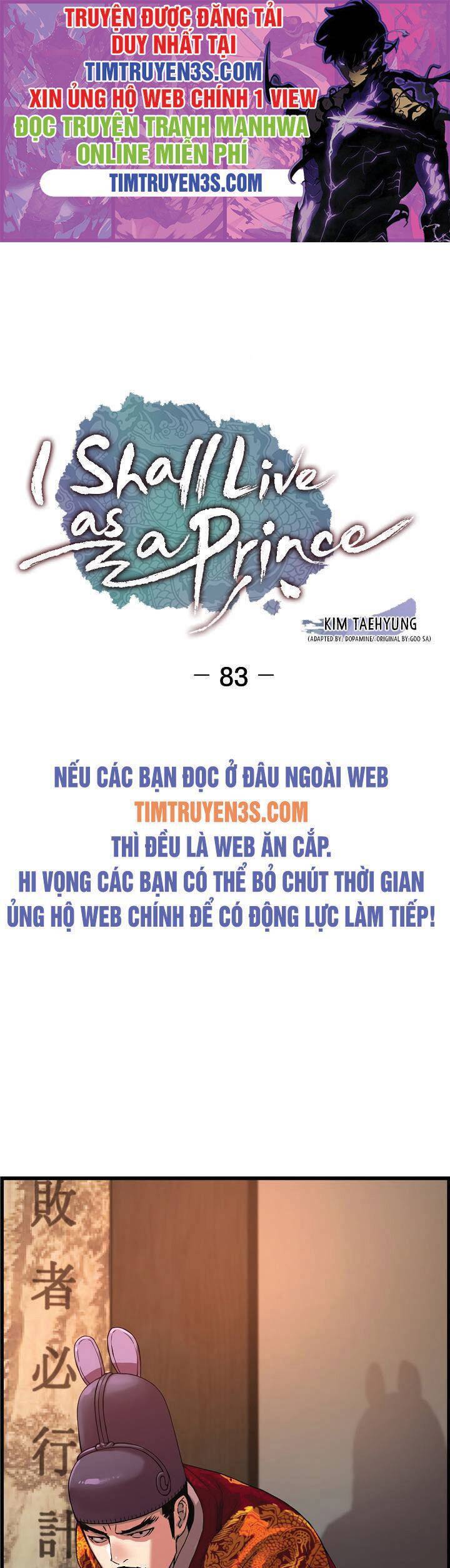 Tôi Sẽ Sống Như Một Hoàng Tử Chapter 83 - Trang 2