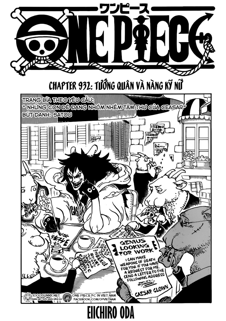 One Piece Chapter 932 - Trang 2