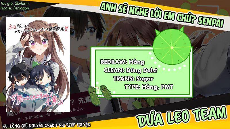 Anh Sẽ Nghe Lời Em Chứ? Senpai Chapter 2 - Trang 2