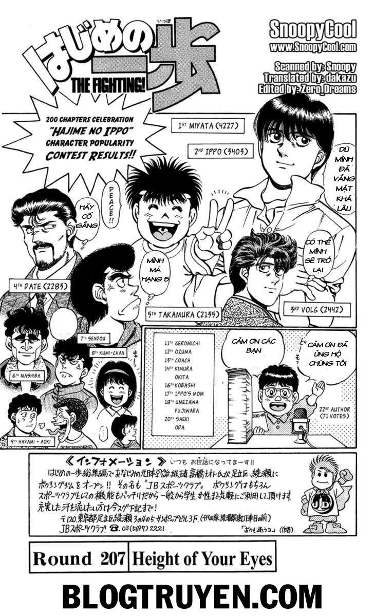 Võ Sĩ Quyền Anh Ippo Chapter 207 - Trang 2