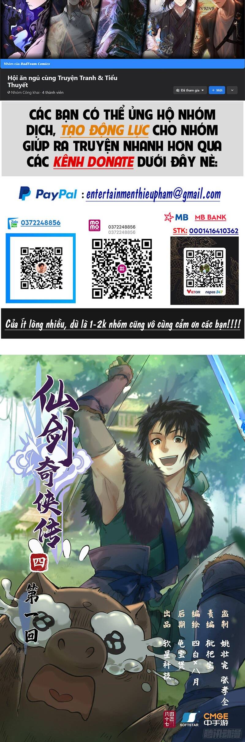 Tiên Kiếm Kỳ Hiệp Truyện Tứ Chapter 2 - Trang 2