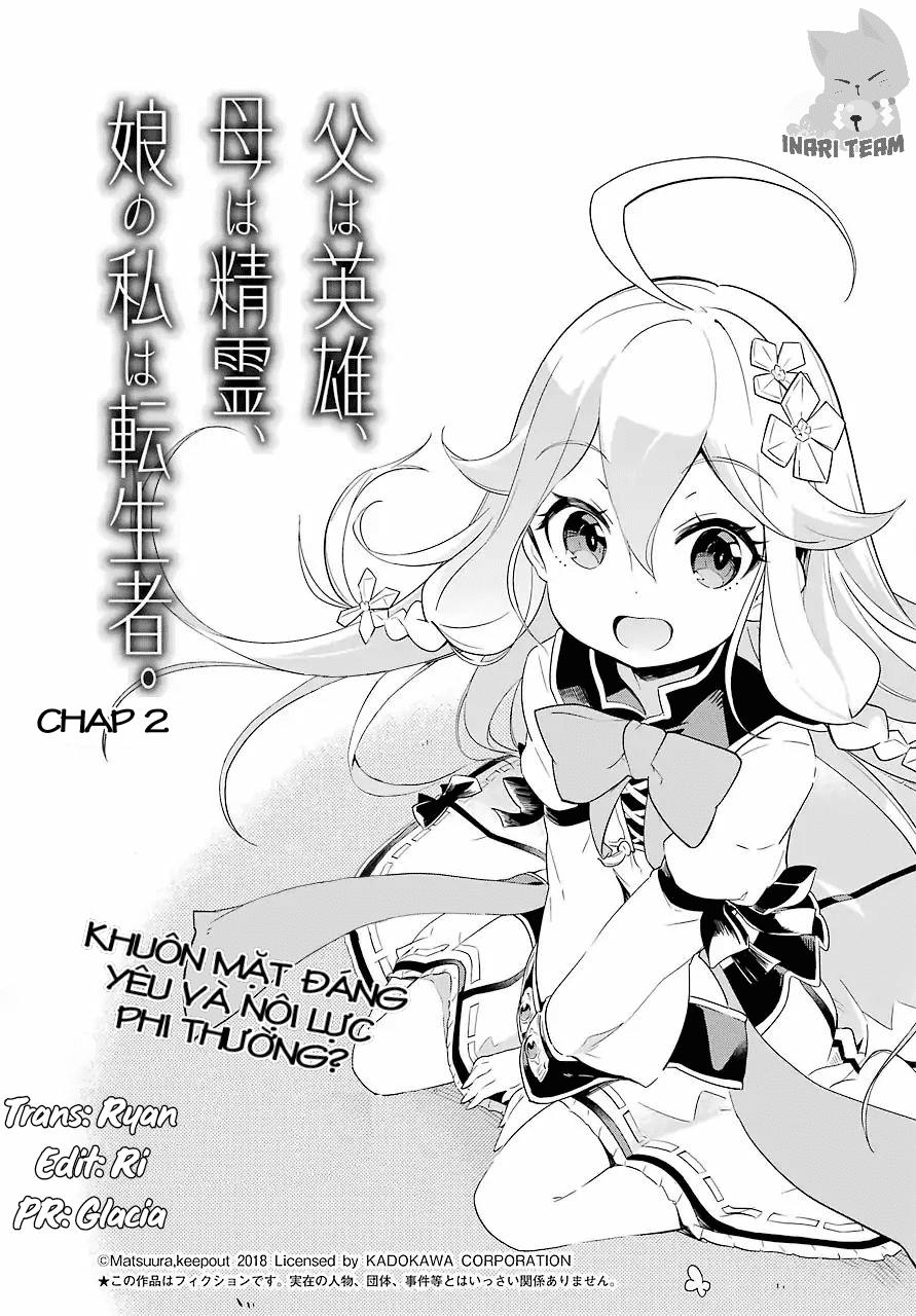 Chichi Wa Eiyuu, Haha Wa Seirei, Musume No Watashi Wa Tenseisha Chapter 2 - Trang 2