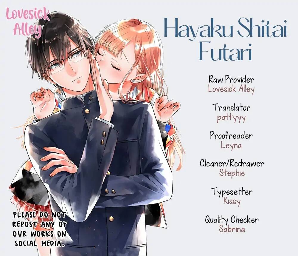 Hayaku Shitai Futari Chapter 25.1 - Trang 2