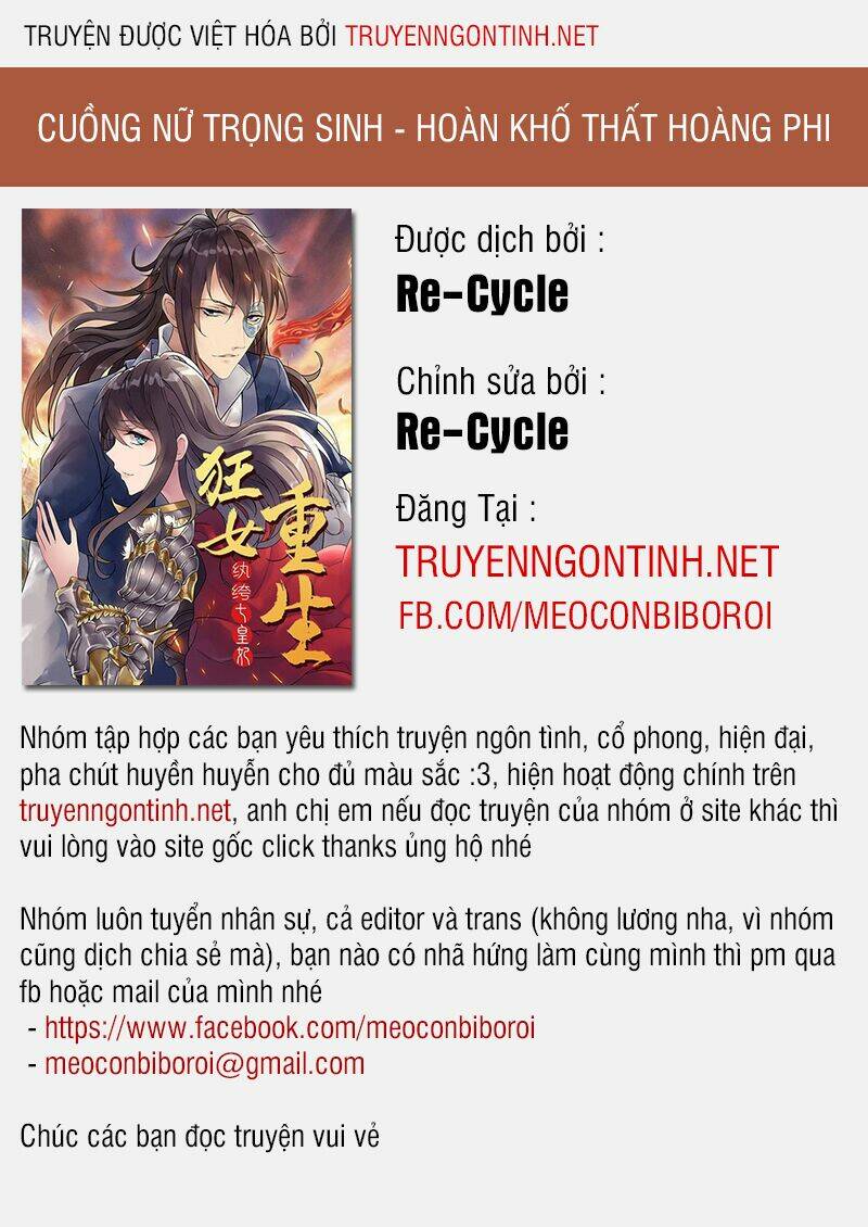 Cuồng Nữ Trọng Sinh – Hoàn Khố Thất Hoàng Phi Chapter 6 - Trang 2