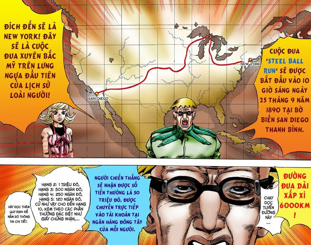 Cuộc Phiêu Lưu Bí Ẩn Phần 7: Steel Ball Run Chapter 1 - Trang 2