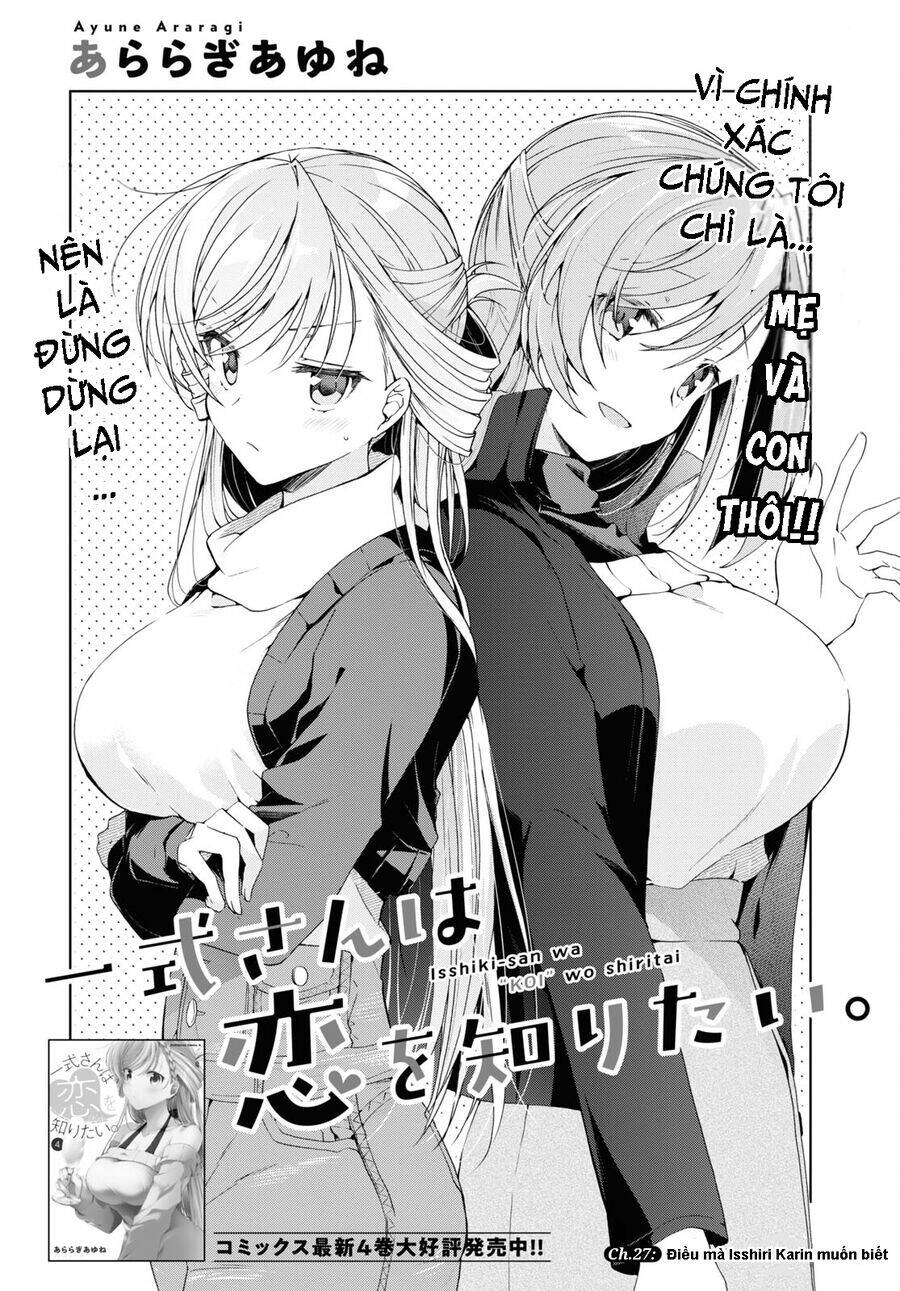 Isshiki-San Muốn Biết Yêu Là Gì Chapter 27.1 - Trang 2