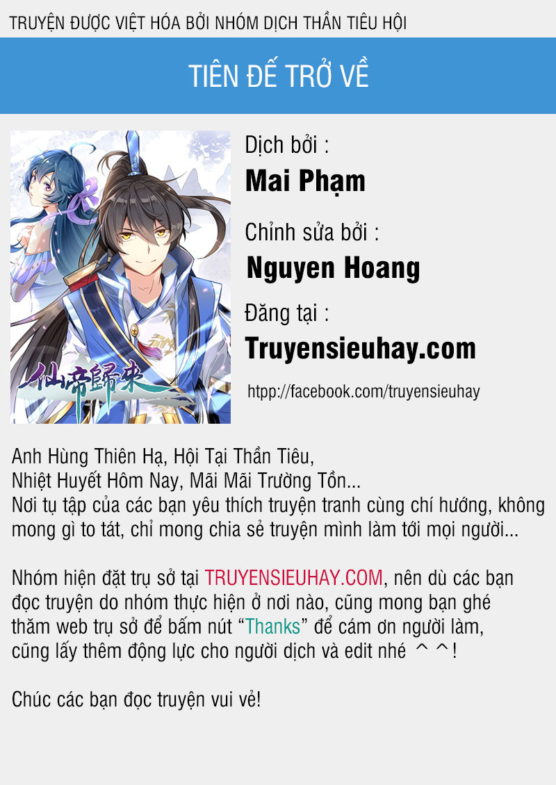 Tiên Đế Trở Về Chapter 39 - Trang 2