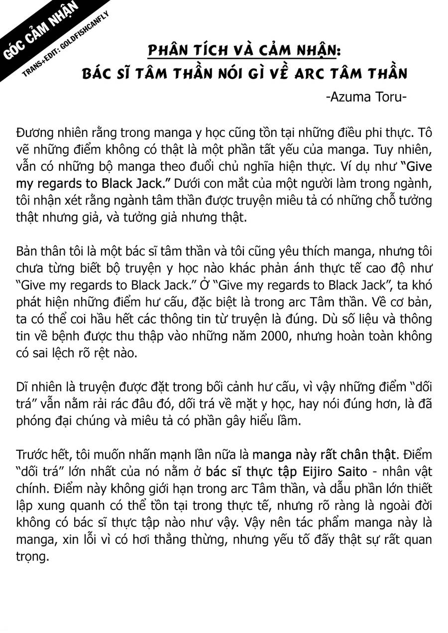 Give My Regards To Black Jack Chapter 126.5 - Trang 2