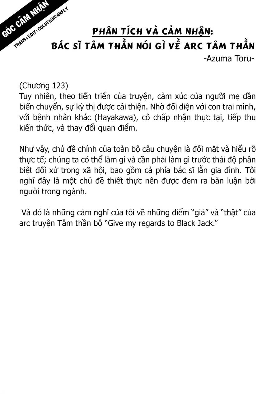 Give My Regards To Black Jack Chapter 126.5 - Trang 2