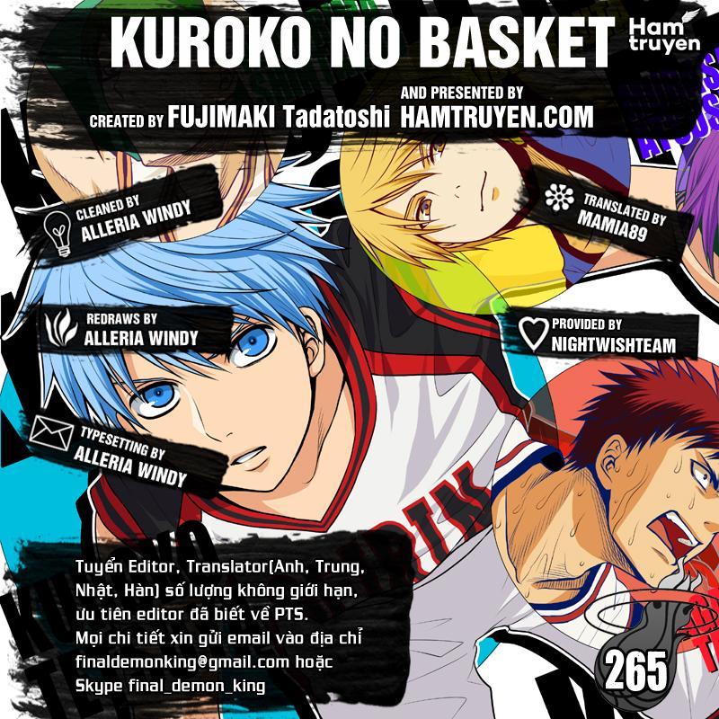 Kuroko No Basket Chapter 265 - Trang 2