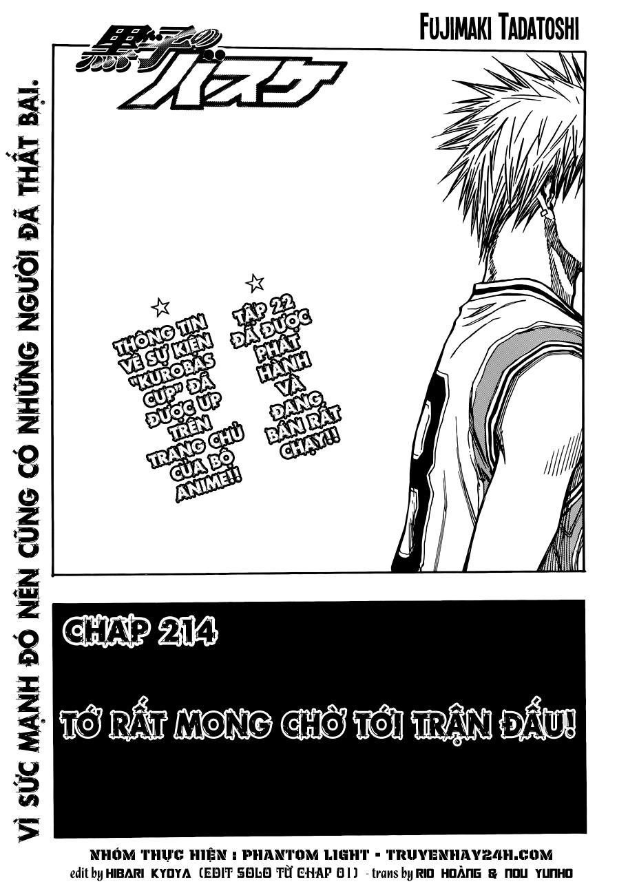 Kuroko No Basket Chapter 214 - Trang 2