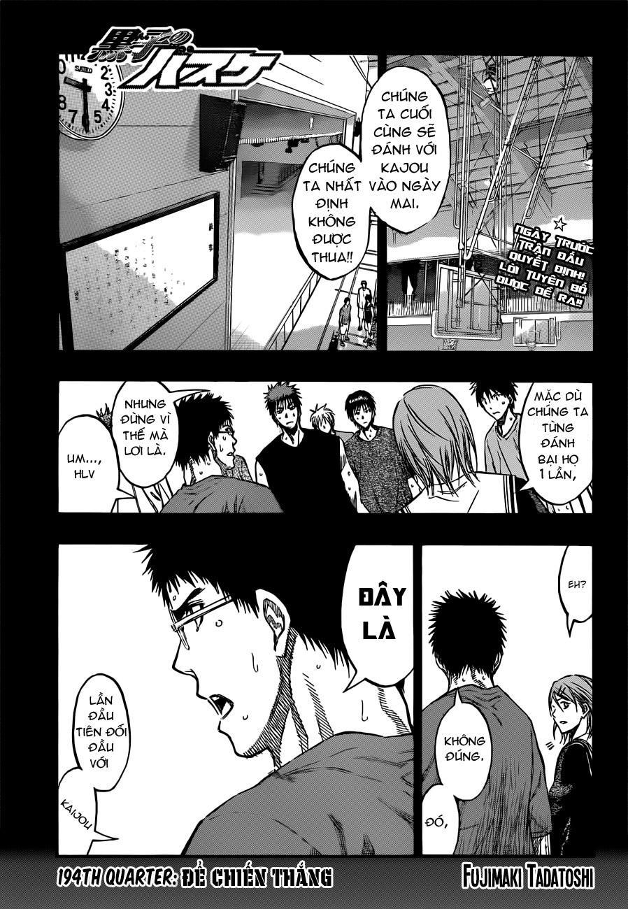 Kuroko No Basket Chapter 194 - Trang 2