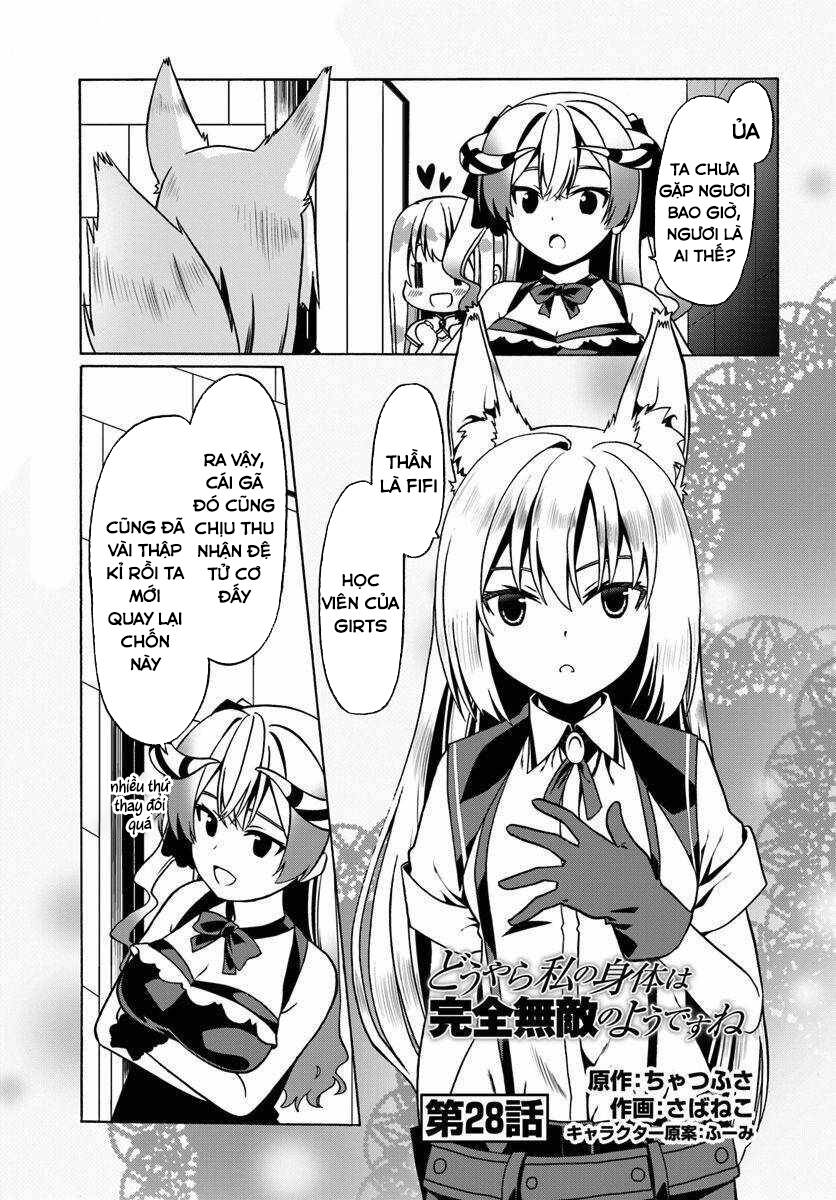 Douyara Watashi No Karada Wa Kanzen Muteki No You Desu Ne Chapter 28 - Trang 2