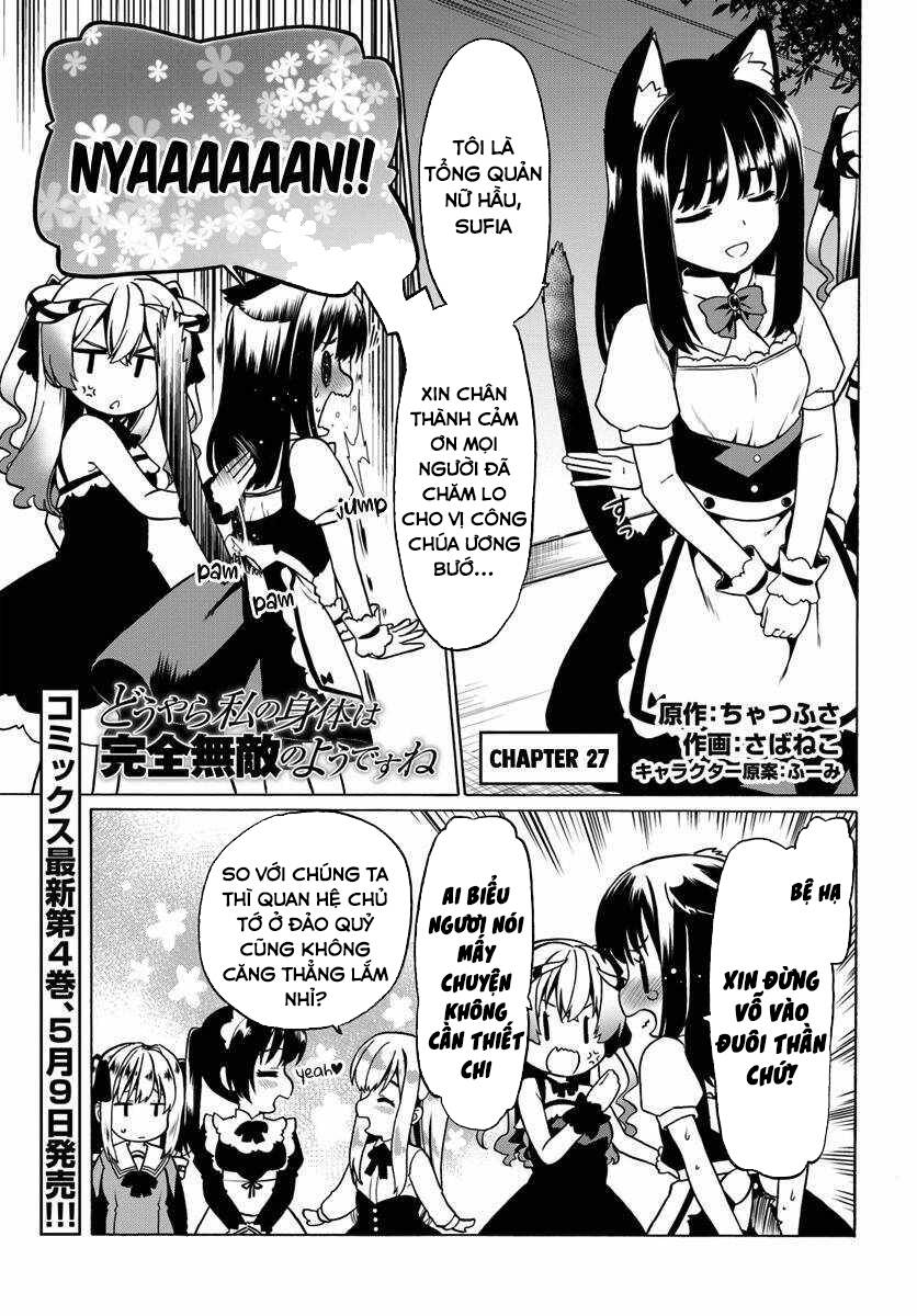 Douyara Watashi No Karada Wa Kanzen Muteki No You Desu Ne Chapter 27 - Trang 2