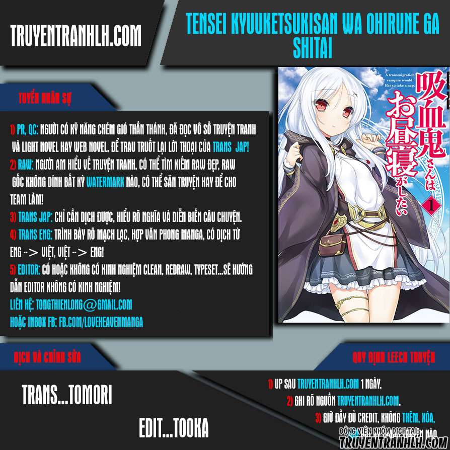 Tensei Kyuuketsukisan Wa Ohirune Ga Shitai Chapter 3 - Trang 2