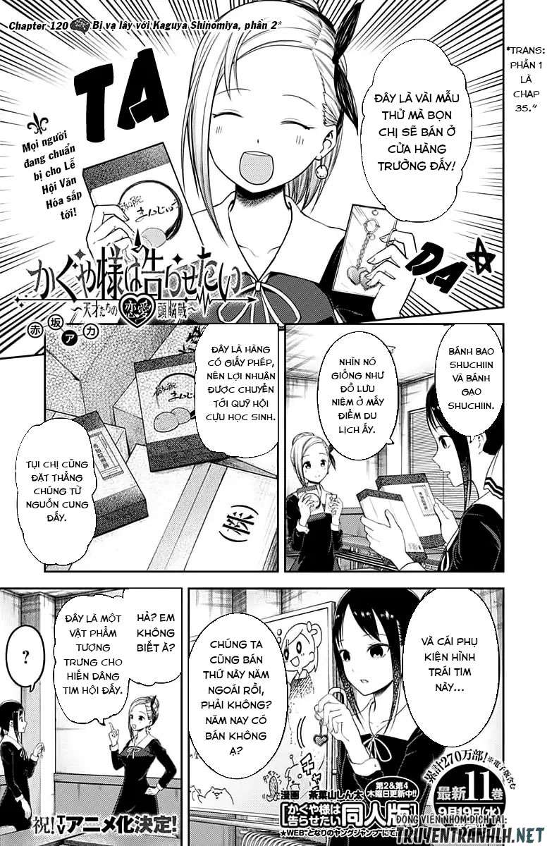 Kaguya-Sama Wa Kokurasetai – Tensai-Tachi No Renai Zunousen Chapter 120 - Trang 2