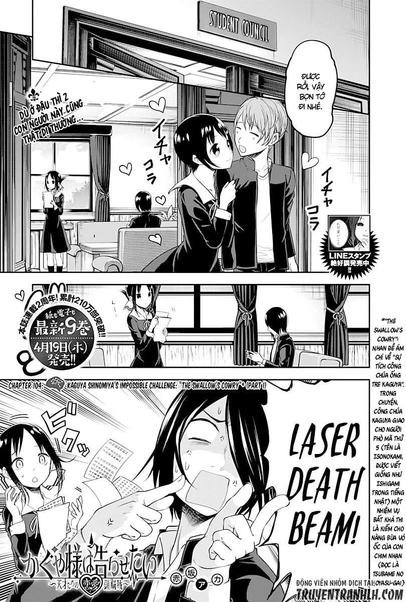 Kaguya-Sama Wa Kokurasetai – Tensai-Tachi No Renai Zunousen Chapter 104 - Trang 2