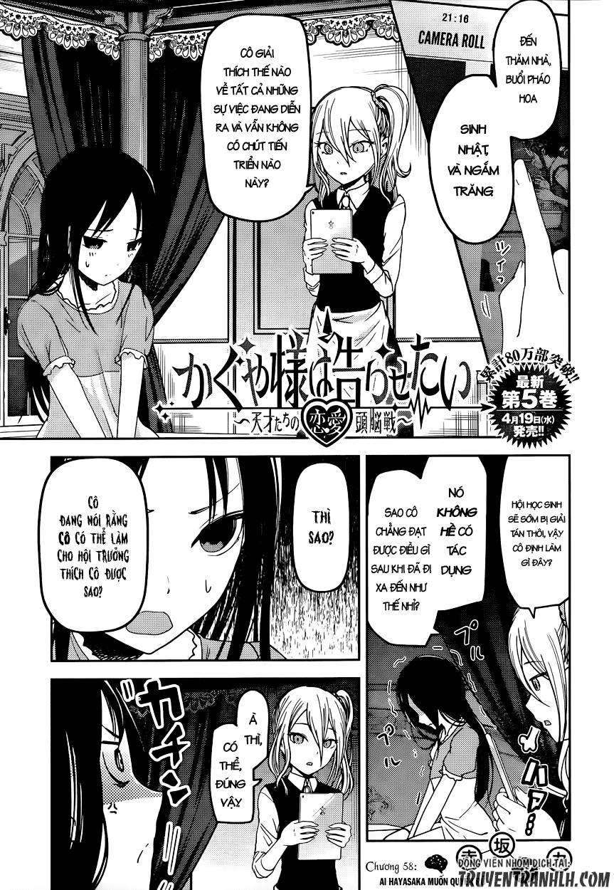 Kaguya-Sama Wa Kokurasetai – Tensai-Tachi No Renai Zunousen Chapter 58 - Trang 2