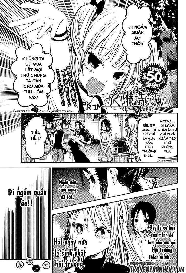 Kaguya-Sama Wa Kokurasetai – Tensai-Tachi No Renai Zunousen Chapter 52 - Trang 2