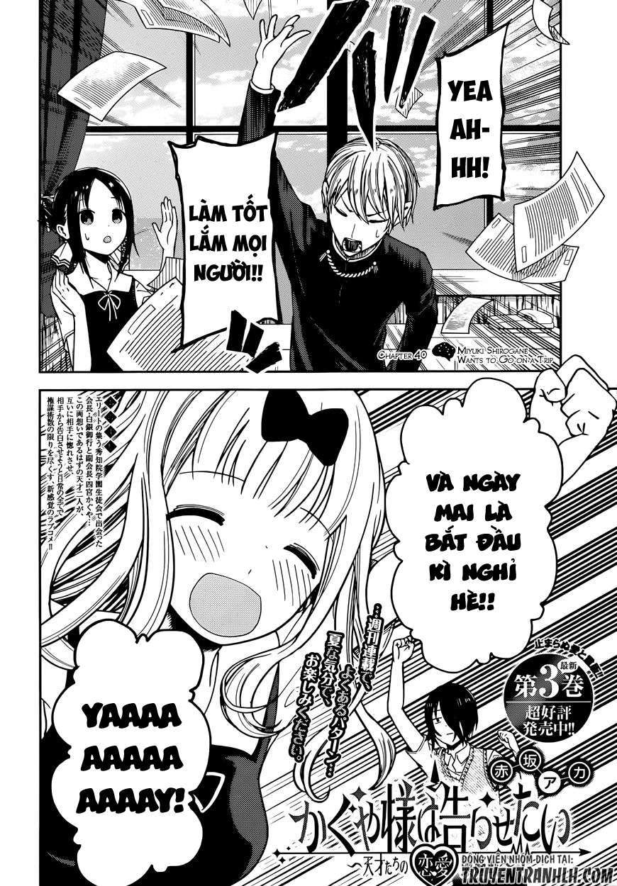 Kaguya-Sama Wa Kokurasetai – Tensai-Tachi No Renai Zunousen Chapter 40 - Trang 2