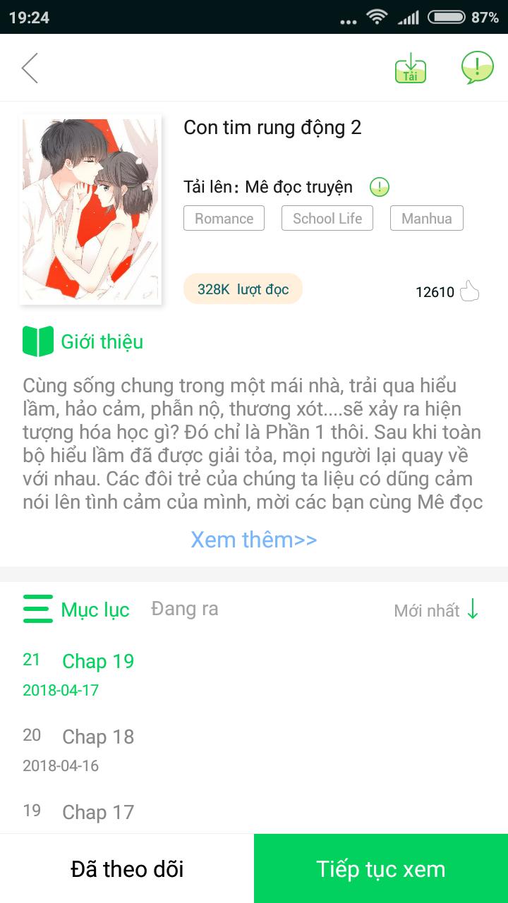 Con Tim Rung Động 2 Chapter 10 - Trang 2