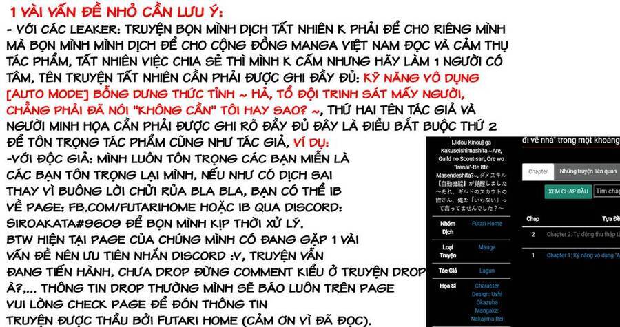 Kỹ Năng Vô Dụng [Auto Mode] Bỗng Dưng Thức Tỉnh ~ Hả, Tổ Đội Trinh Sát Mấy Người, Chẳng Phải Đã Nói “Không Cần” Tôi Hay Sao? ~ Chapter 4 - Trang 2