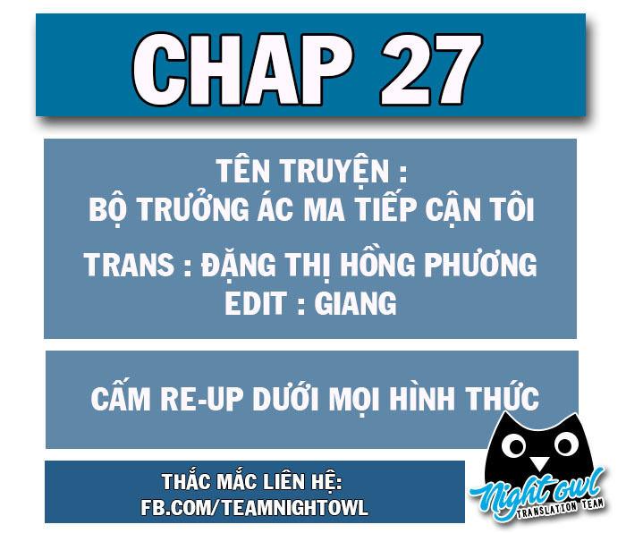 Bộ Trưởng Ác Ma Tiếp Cận Tôi Chapter 27 - Trang 2