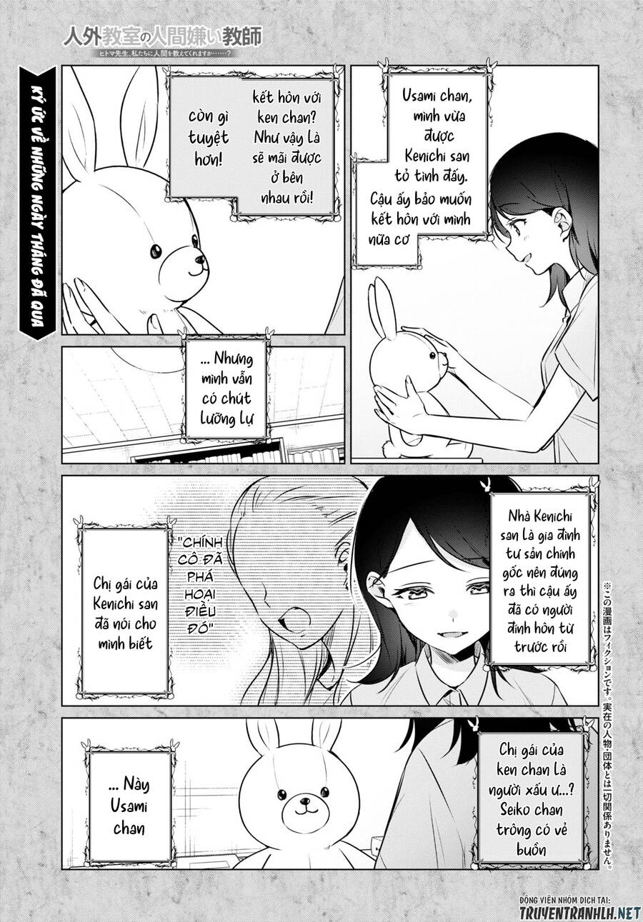 Jingai Kyoushitsu No Ningen-Girai Kyoushi: Hitoma-Sensei, Watashi-Tachi Ni Ningen O Oshiete Kuremasen Ka? Chapter 7 - Trang 2