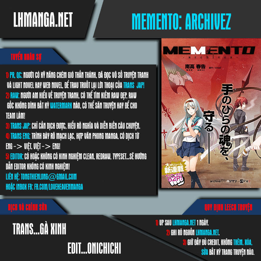 Memento: Archivez Chapter 2 - Trang 2