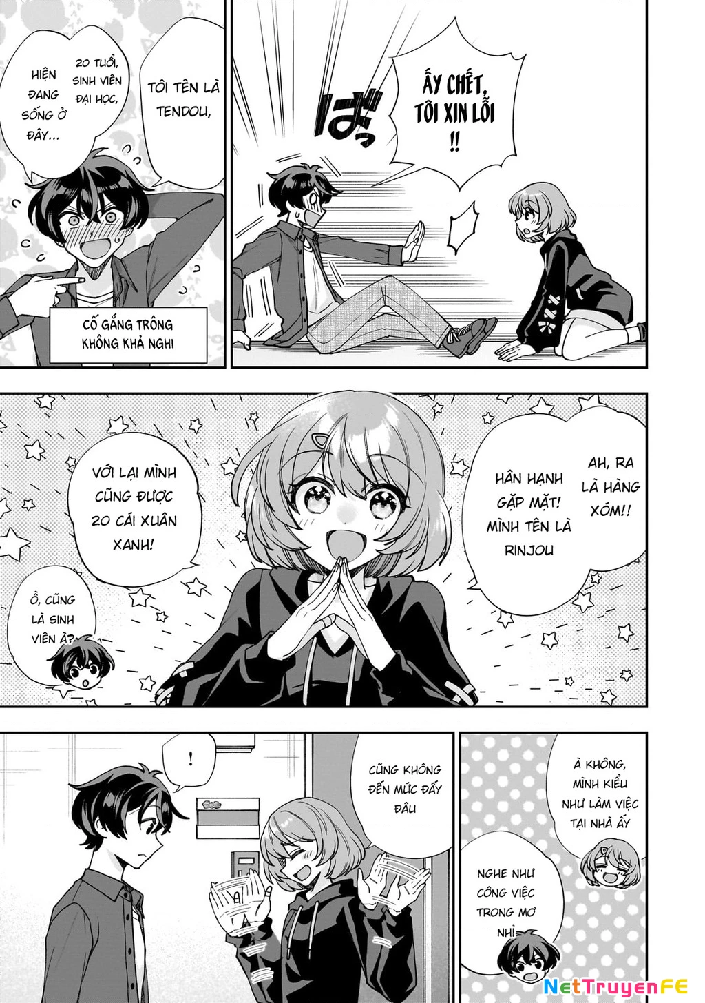 Net No “Oshi” To Real No “Oshi” Ga Tonari Ni Hikkoshite Kita Chapter 1 - Trang 2