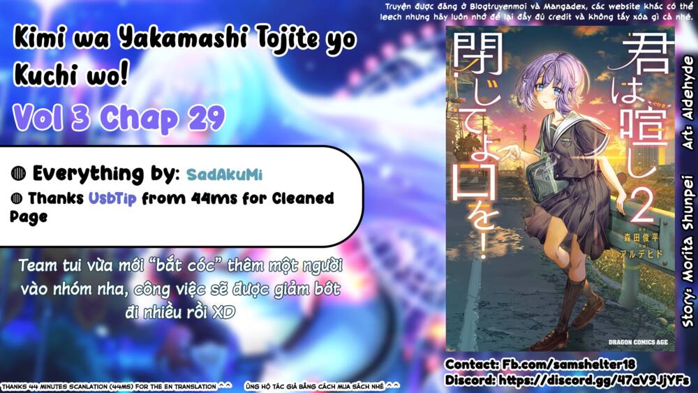 Kimi Wa Yakamashi Tojite Yo Kuchi Wo! Chapter 29 - Trang 2