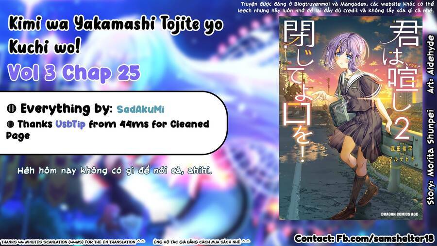 Kimi Wa Yakamashi Tojite Yo Kuchi Wo! Chapter 25 - Trang 2