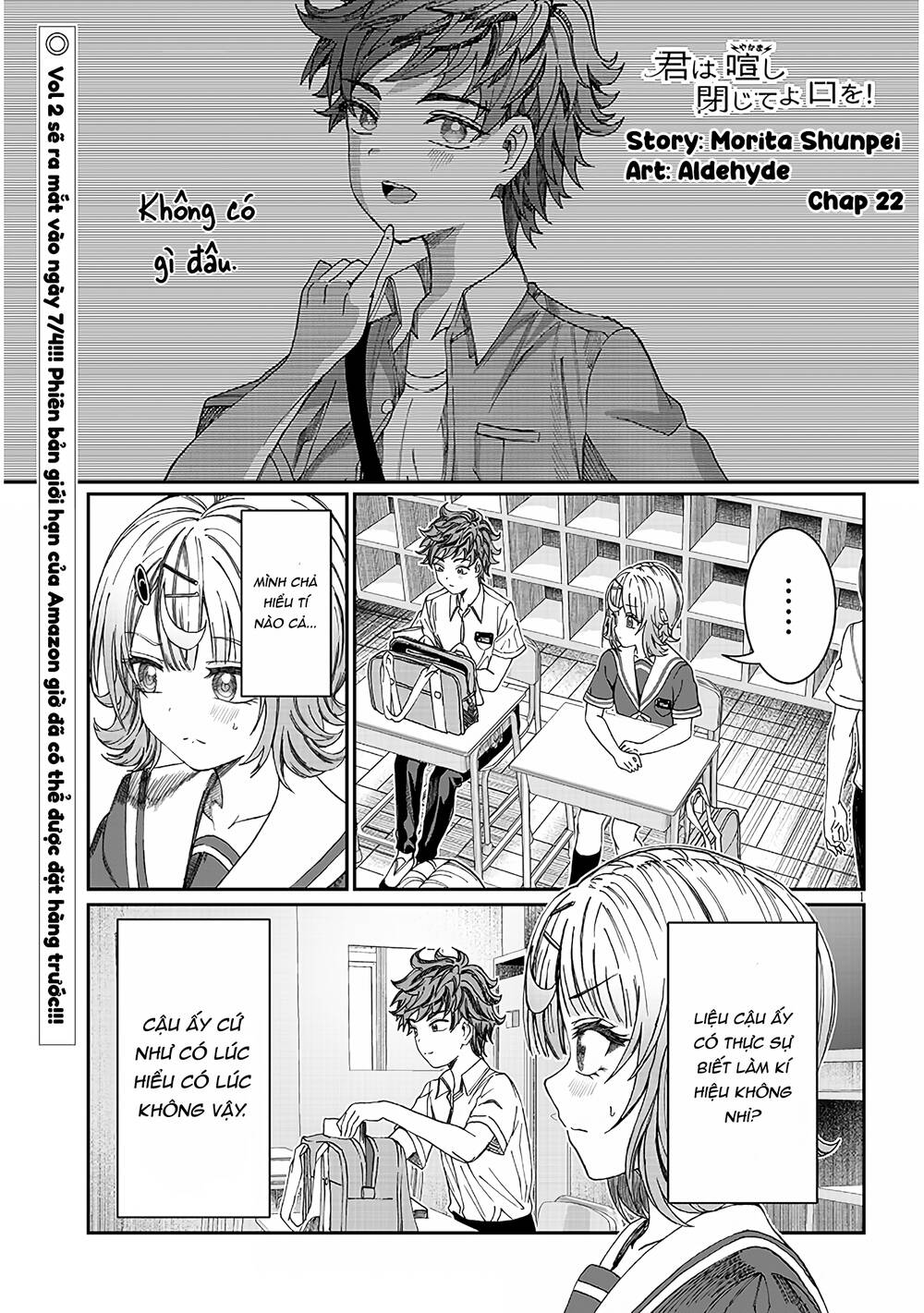 Kimi Wa Yakamashi Tojite Yo Kuchi Wo! Chapter 22 - Trang 2