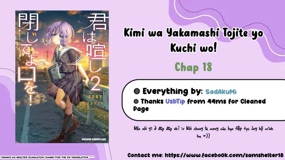 Kimi Wa Yakamashi Tojite Yo Kuchi Wo! Chapter 18 - Trang 2