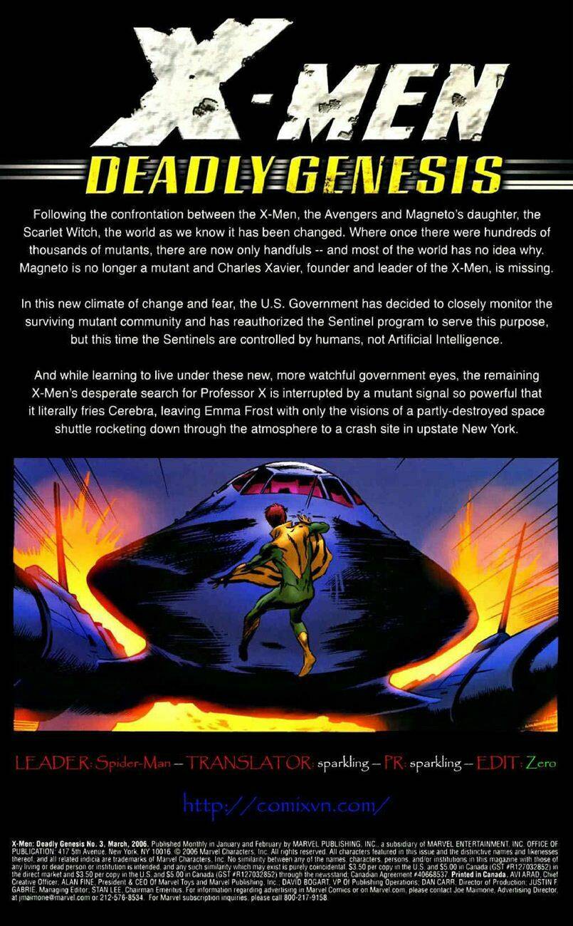 X-Men Deadly Genesis Chapter 3 - Trang 2