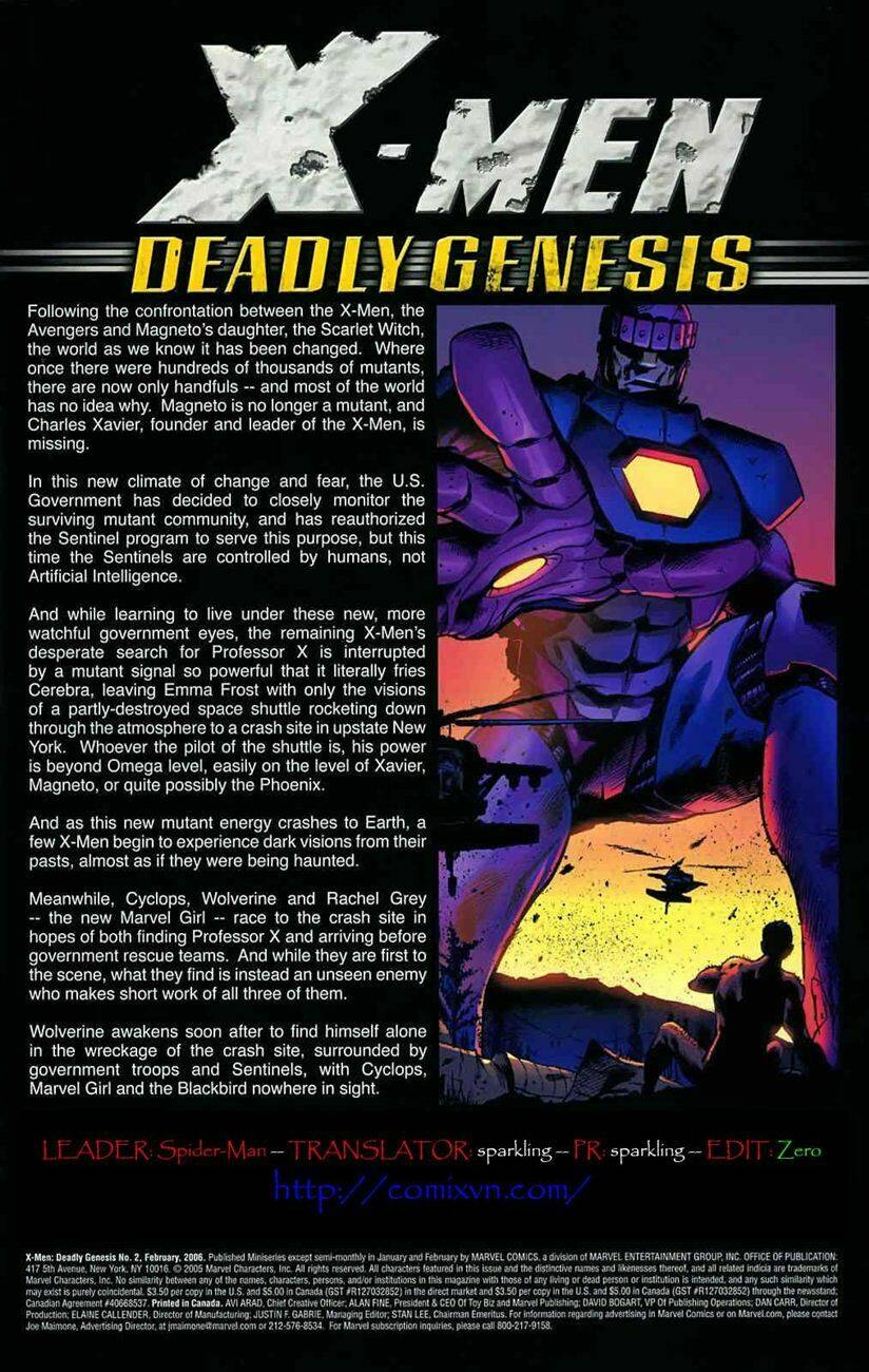 X-Men Deadly Genesis Chapter 2 - Trang 2