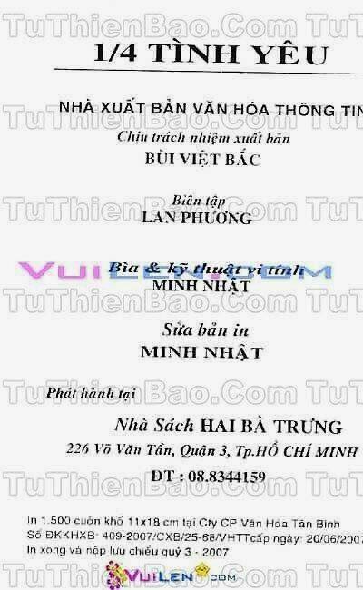 1/4 Tình Yêu Chapter 6 - Trang 2