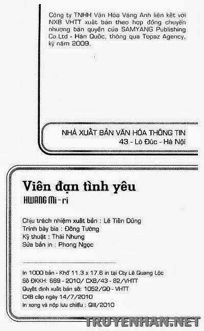 Viên Đạn Tình Yêu Chapter 3 - Trang 2