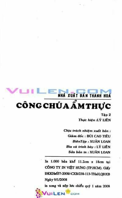 Công Chúa Ẩm Thực Chapter 2 - Trang 2