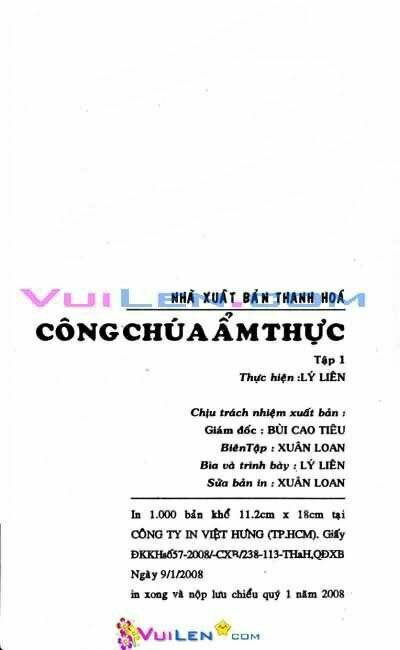 Công Chúa Ẩm Thực Chapter 1 - Trang 2